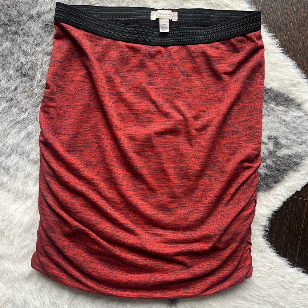Silence & Noise: XS fitted red skirt: UO